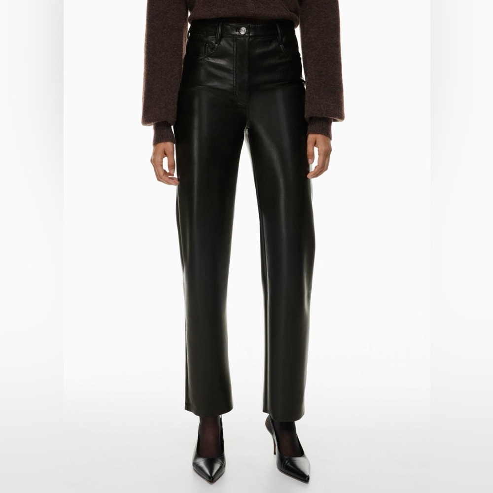 The black Melina Pant by Aritizia,size 6. Sold out onlineVegan leather